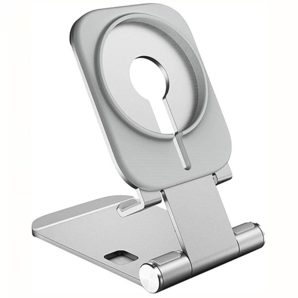 Stand Compatible MagSafe for Most Cell Phones Rugged Strong Metal Frame Silver